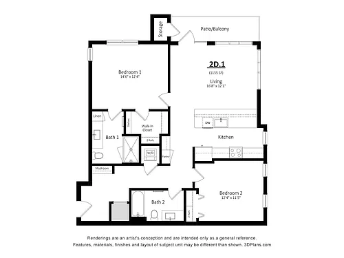 Floor plan 2D1