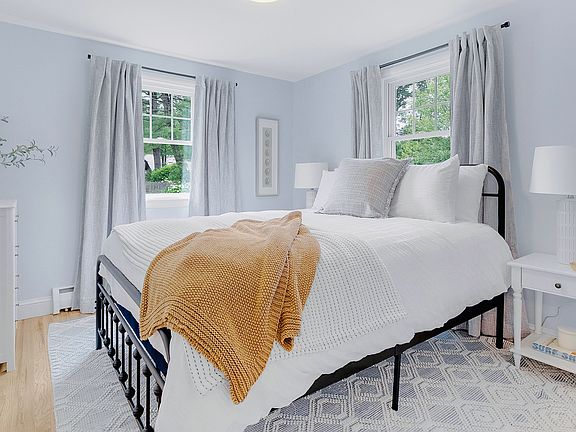 Beautiful, serene first floor master bedroom.