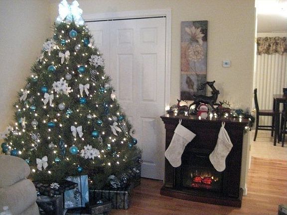 living room during holidays