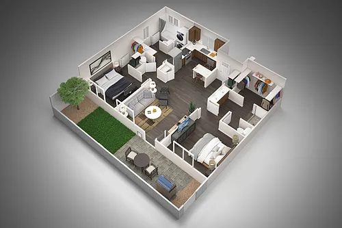 Floor plan 2 Bedrooms