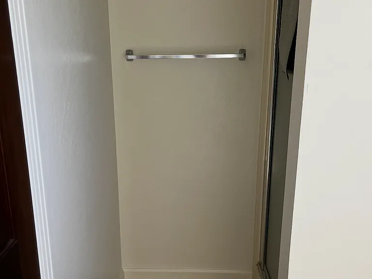 small shower with glass door