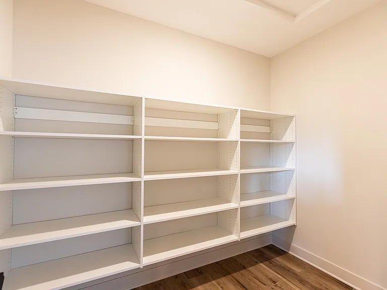Upper level oversize closet storage