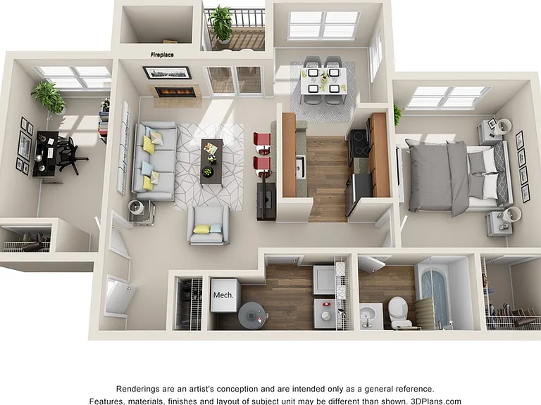 Chesterfield Cup - 1 Bed 1 Bath with Den