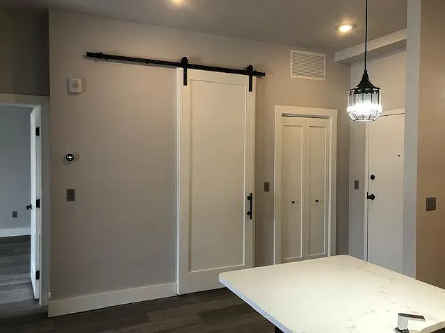 Bathroom and communications closet