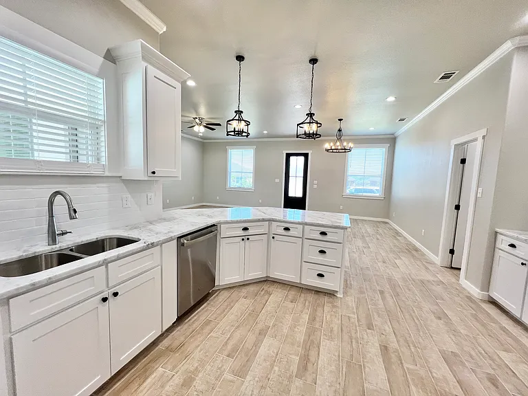 Another view of the kitchen, looking back toward the dining area and living room