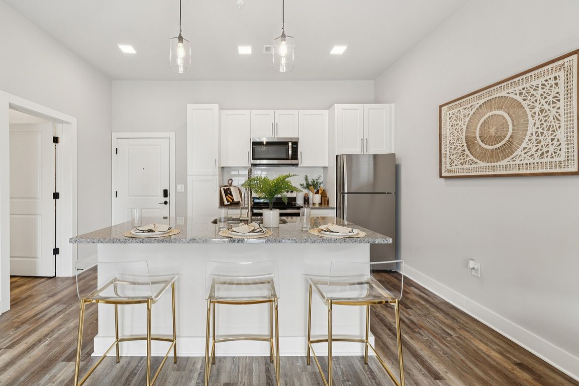 model kitchen from living room