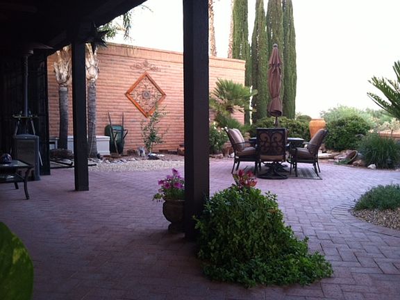 Wrap around covered patio