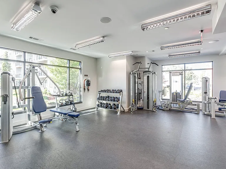 Our fitness center features a mix of cardio, strength equipment and free weights
