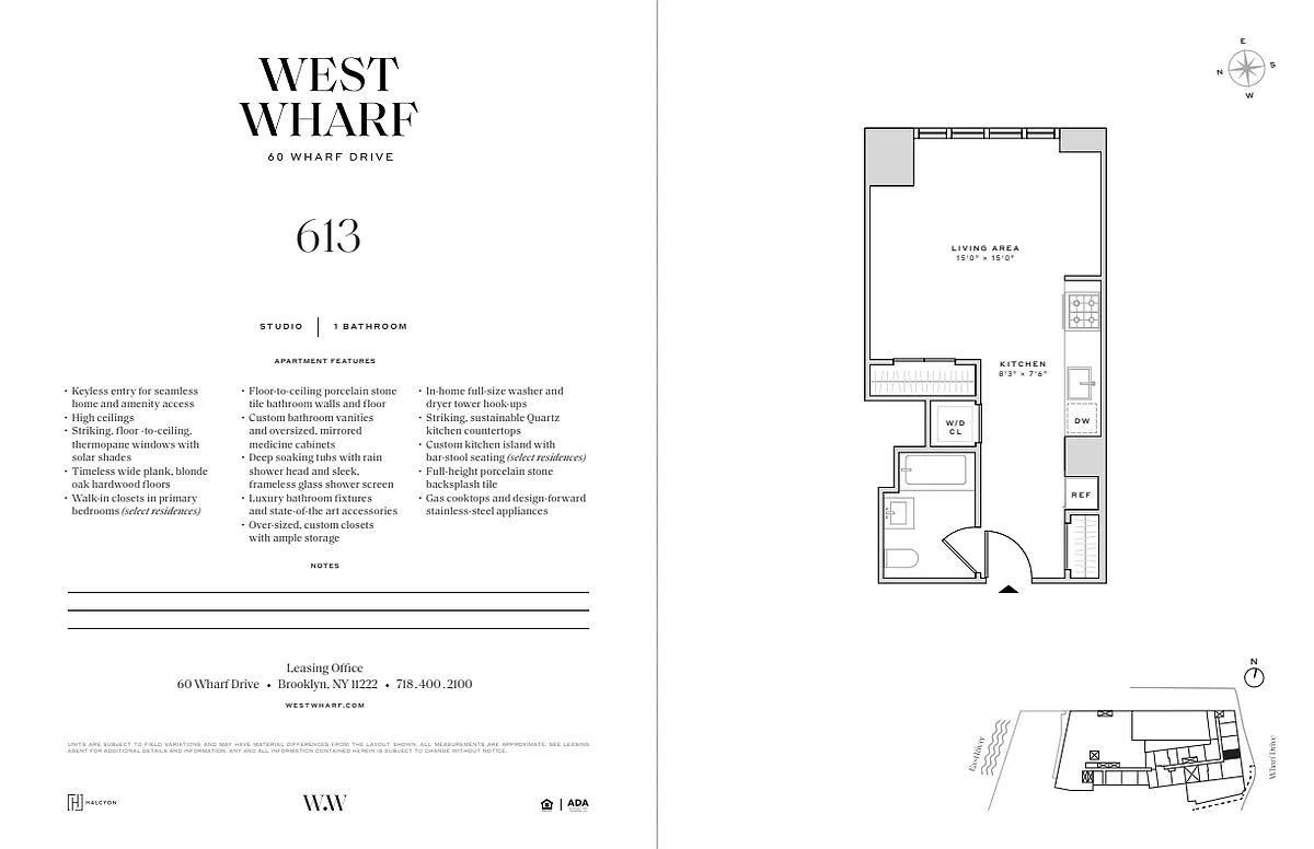 Floor plan Studio / 1 Bathroom
