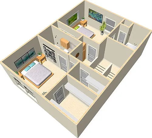 Floor plan 2 BED 2 BATH