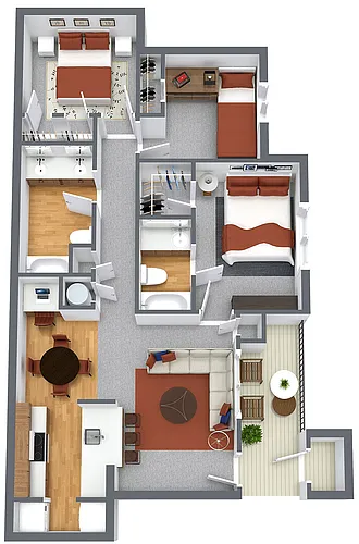 Floor plan Three Bedroom