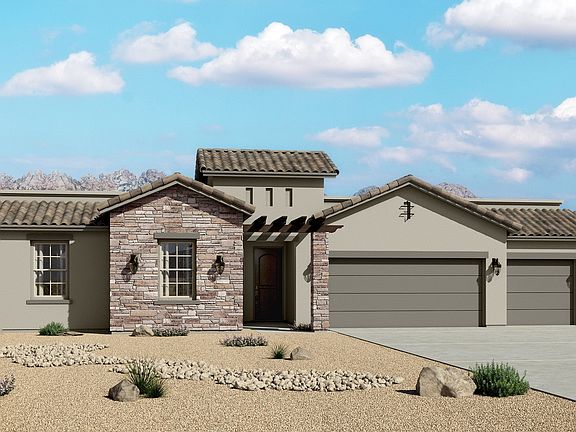 Tuscan Elevation 3 Car Garage