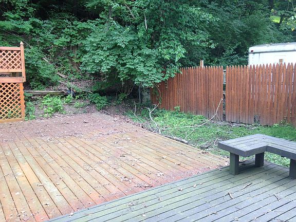 Yard to right of large back deck