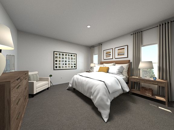 Virtually Staged Primary Suite