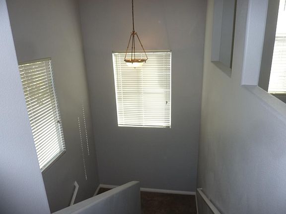 Stairway to living area from garage