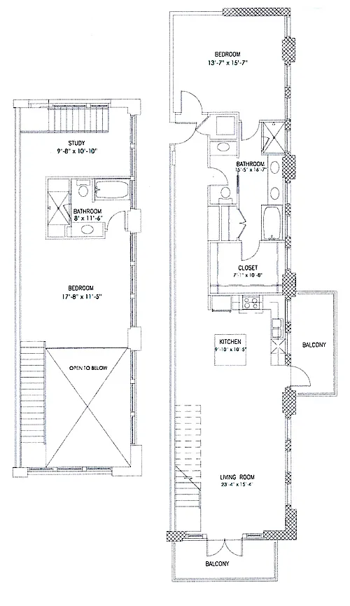 Floor plan 2 Bedroom, 2 Bathroom