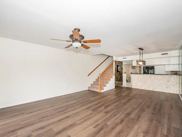 Living room and dining room