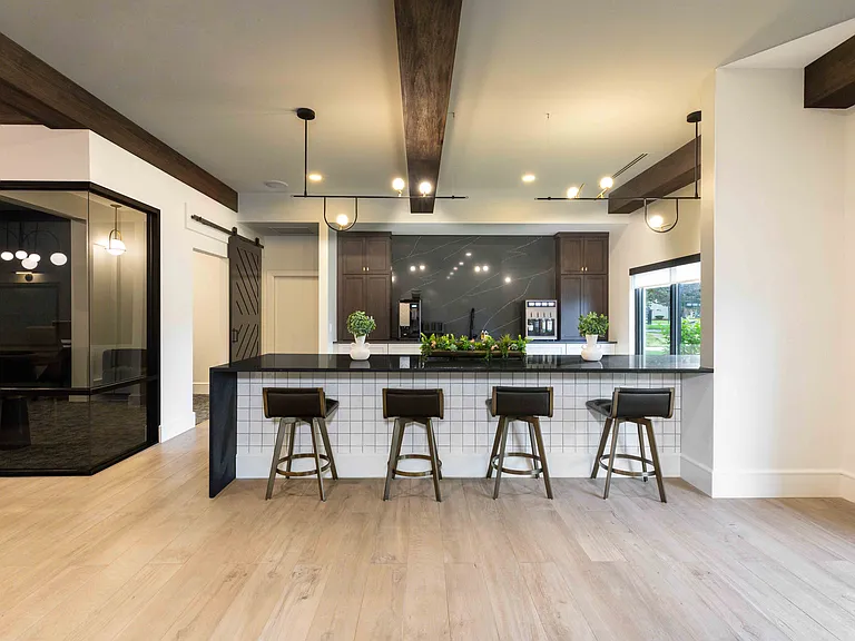 Community kitchen with gourmet coffee bar