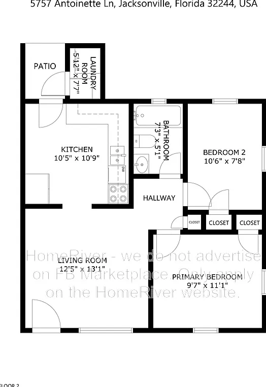 2 bed, 1.0 bath, 1200 sqft, $1,025 — Photo 3