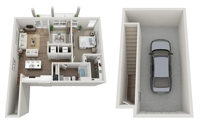 Floor plan 1K