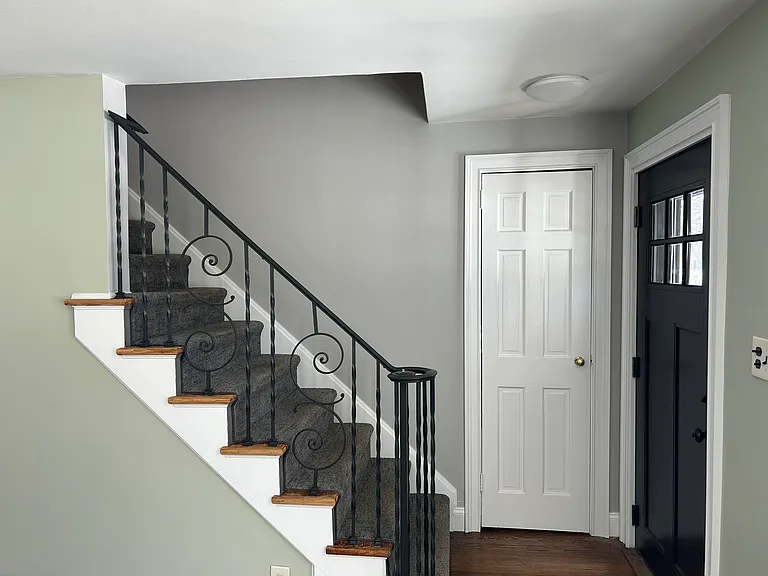 View of staircase from living room