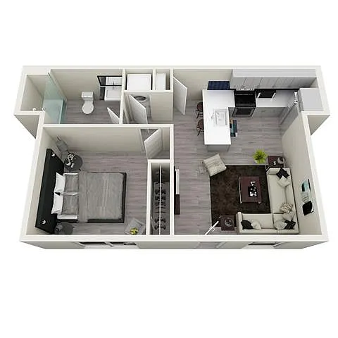 Floor plan 1X1 A