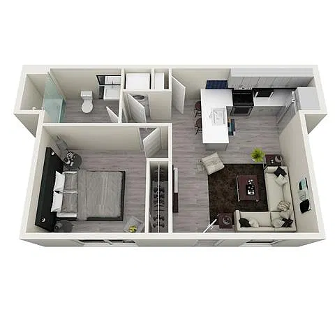 Floor plan 1X1 A