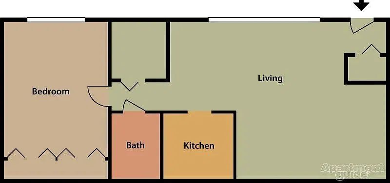 Floor plan 1 Bedroom Private