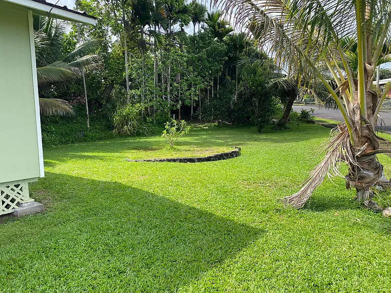 Side yard, but no neighbor to see.
