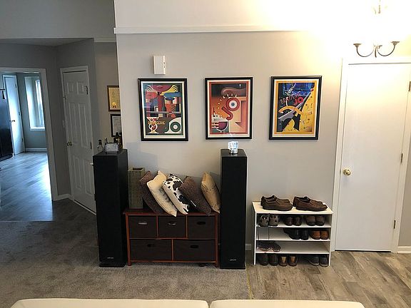 Living room, closet