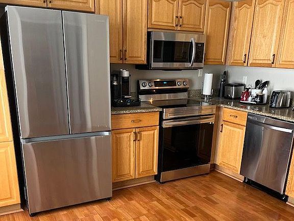 New stainless-steel appliances.