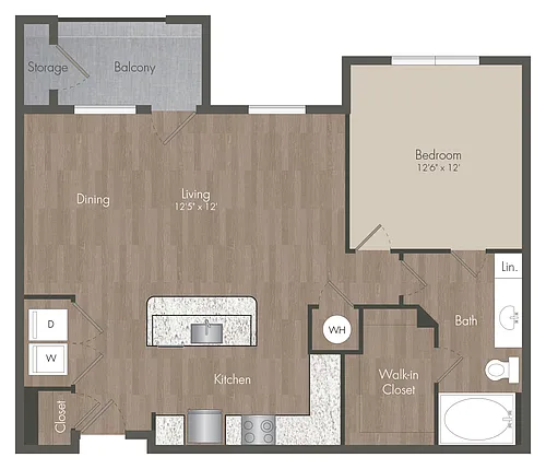 Floor plan A5 - 1X1