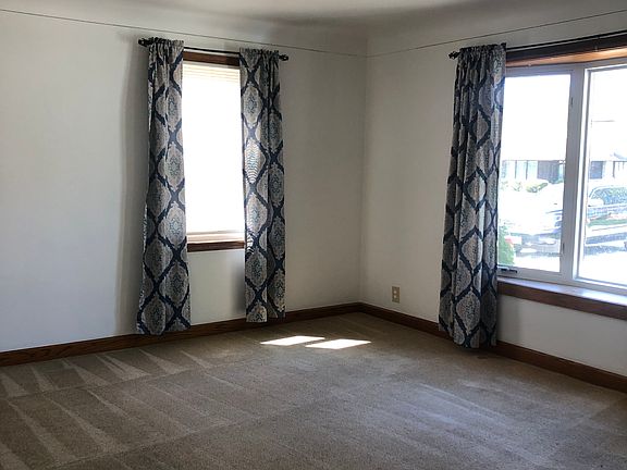Living room with big bay window
