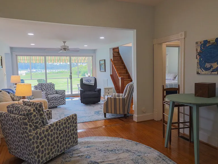 Family Room with lovely views of the water