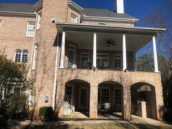 covered, slate balcony