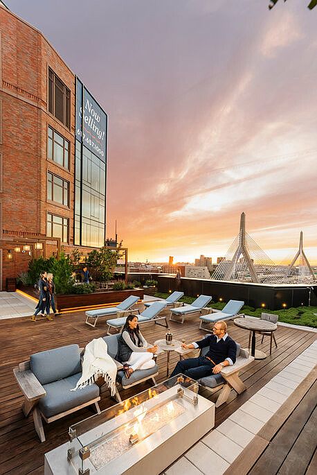 Relax with beautiful views of Boston on the rooftop deck