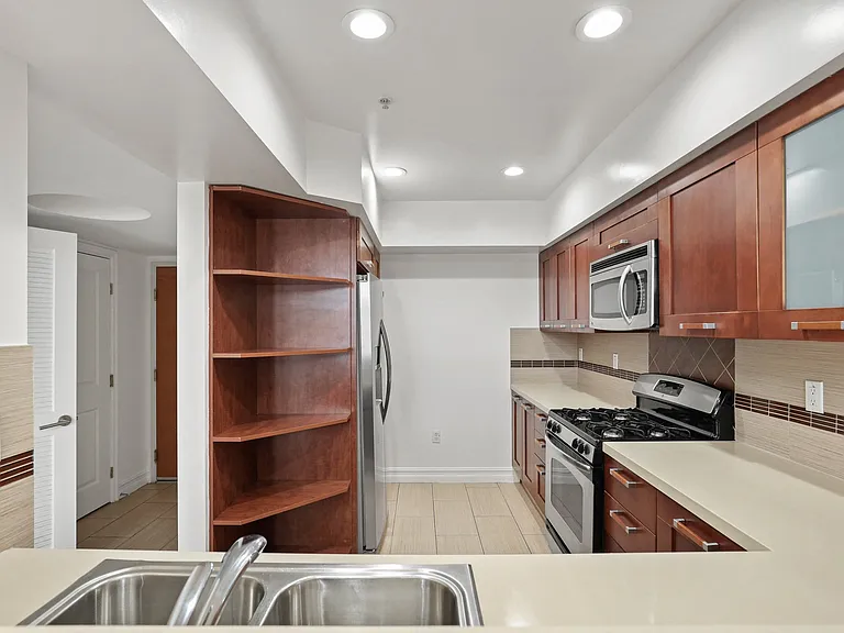 Kitchen with Built-In Shelving