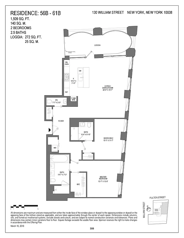 130 William L56B floor plan
