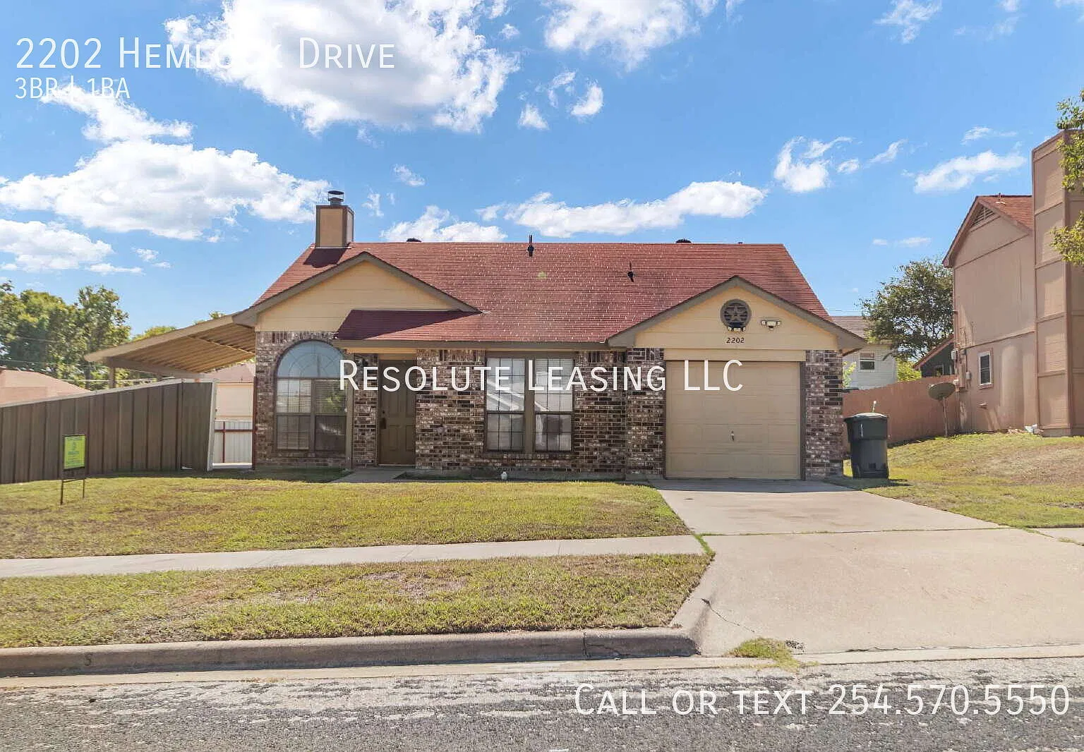"Charming 3-Bedroom Home with Cozy Fireplace at 2202 Hemlock Drive, Killeen!" — Photo 1