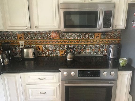  Handmade tile backsplash
