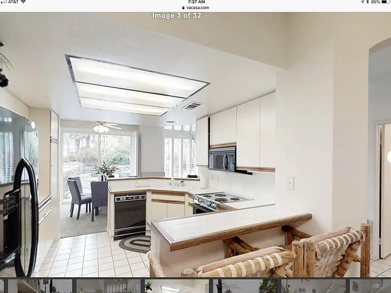 the kitchen