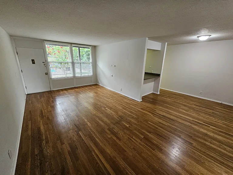 Large Living Room with true hardwood floors