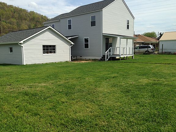 Rear of house and garage