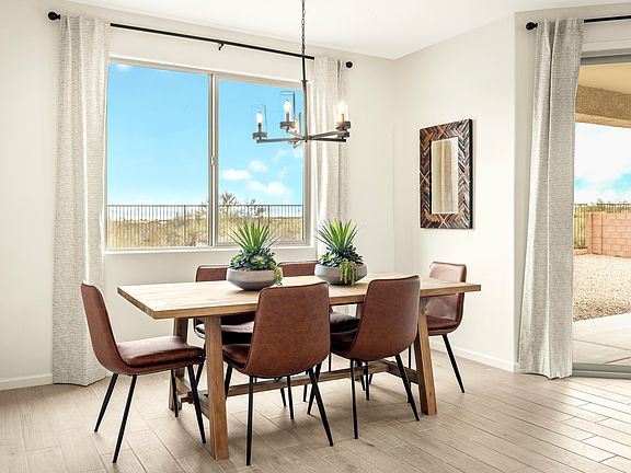 The nook right off the kitchen makes the perfect casual dining area.