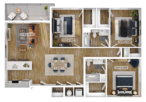 Floor plan Arbor-3B