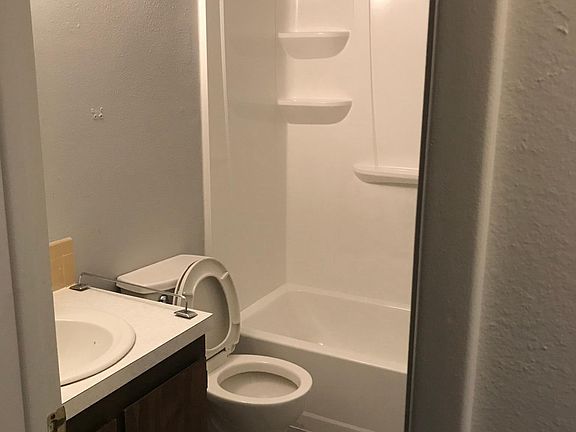 New shower, toilet, bathtub