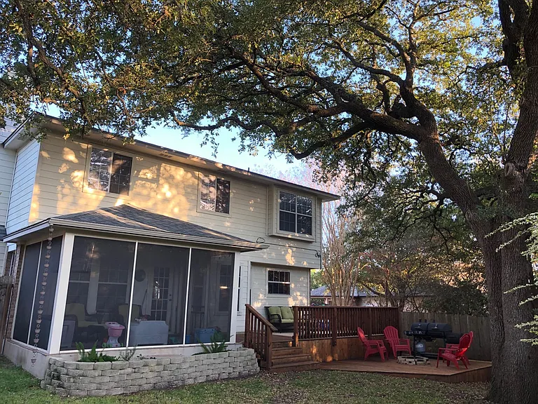 Mature tree offers great shade coverage all year long.
