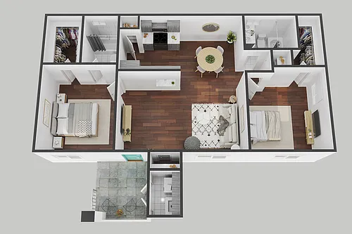 Floor plan 2Bed 2Bath