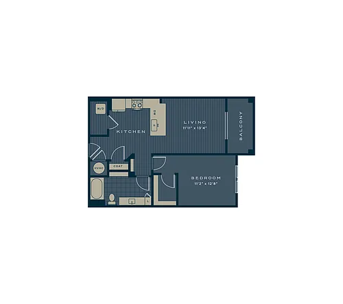 Floor plan The Terrapin | 1 Bed | 1 Bath | Signature