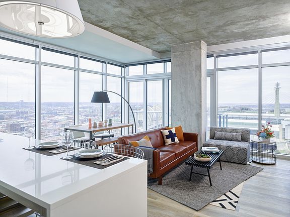 Chic living spaces at Two Light Luxury Apartments